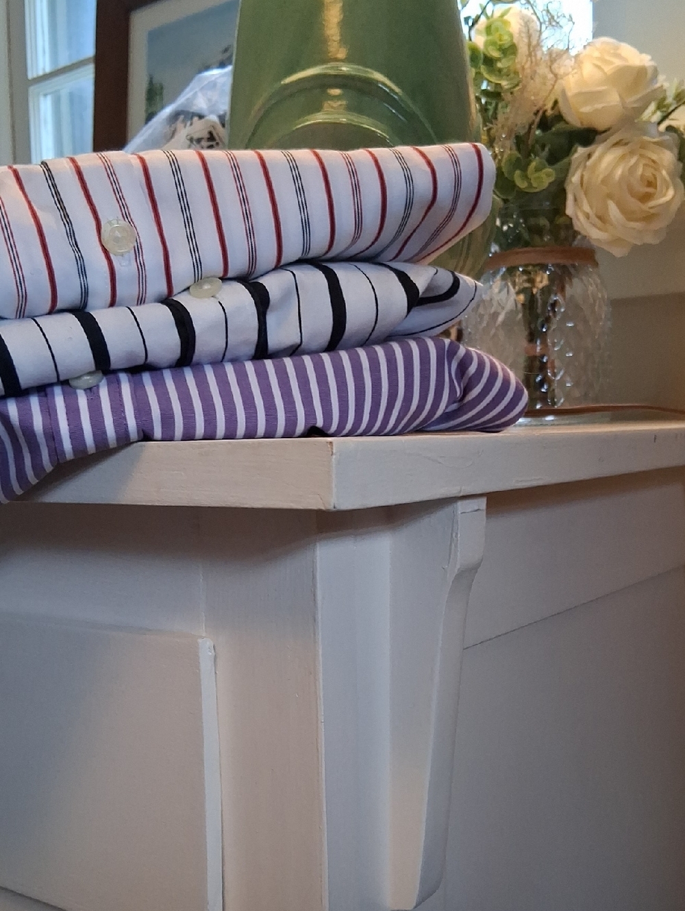 Bundle Of 3 Ralph Lauren  Non Irion Striped Cotton Longsleeve Sp NWOT